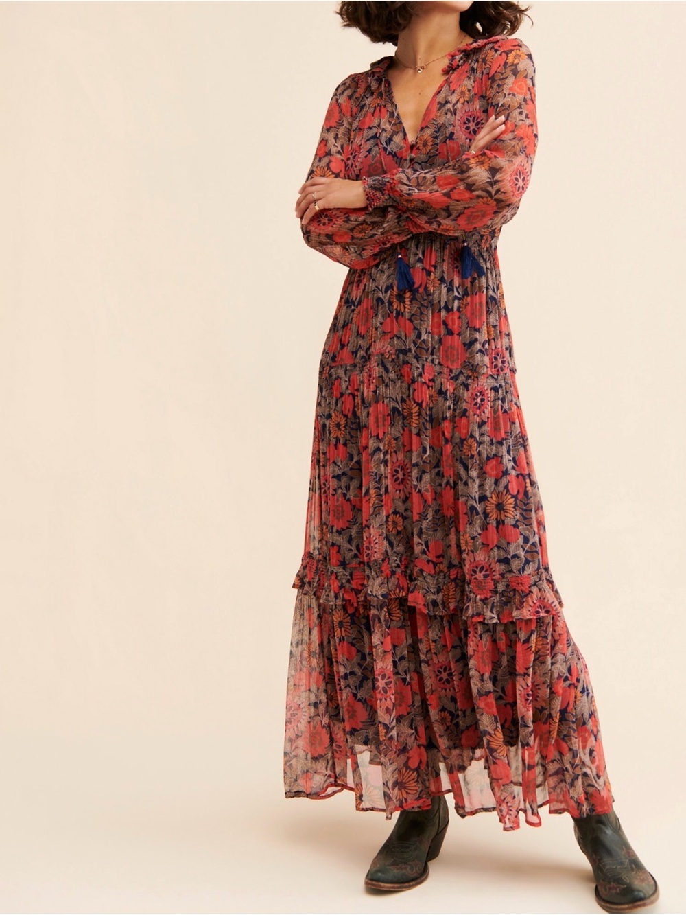 Anthropology The Miráis Chiffon Dress . Bohemian preppy